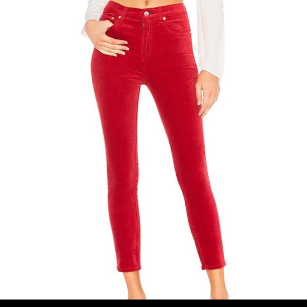 Rag & Bone Red Velvet Pants